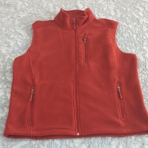 Men's Rust Fleece Vest Size Large - LL Bean
